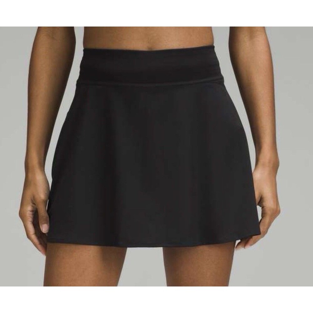 Lululemon Lightweight High-Rise Tennis Skirt Black Size 14 Luxtreme W8AK7S